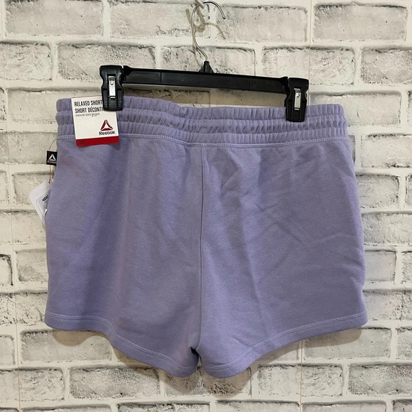 NWT! Women’s Reebok light purple athletic lounge relaxed shorts Large - Picture 2 of 4